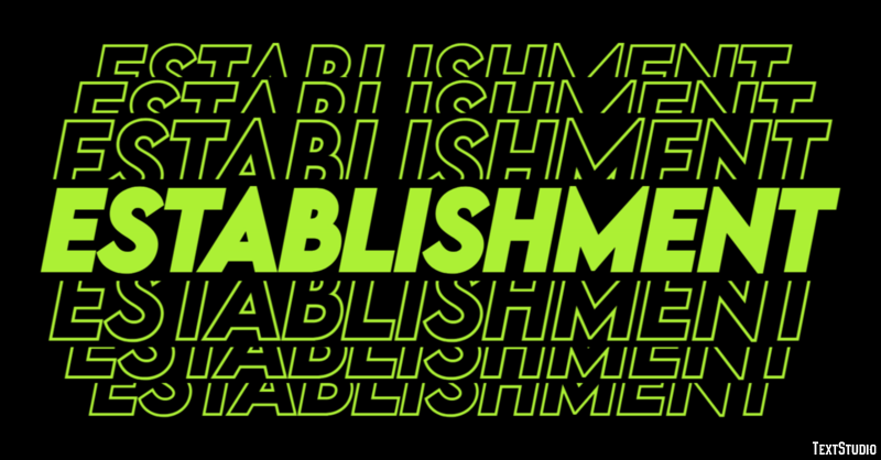 Establishment Efekt tekstowy