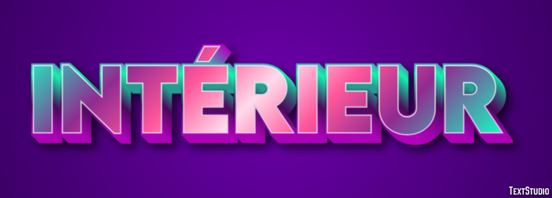 Intérieur Effet de texte