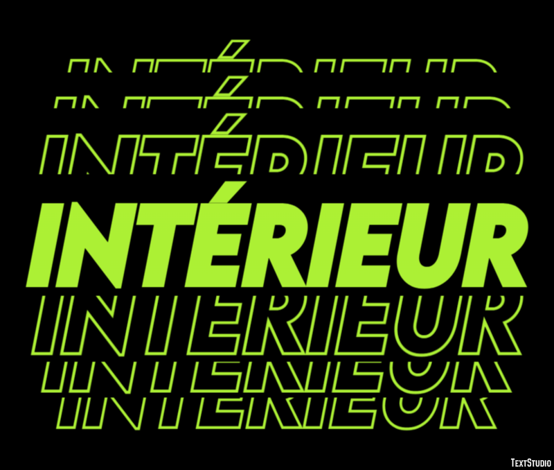 Intérieur Effet de texte