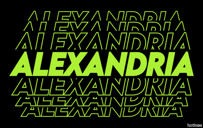 Alexandria Texteffekt