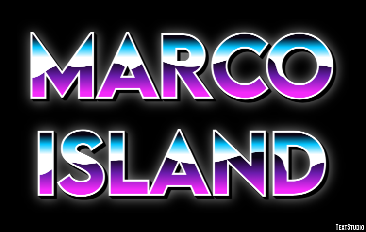 Marco Island Efeito de texto