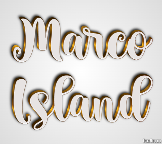 Marco Island Эффект текста