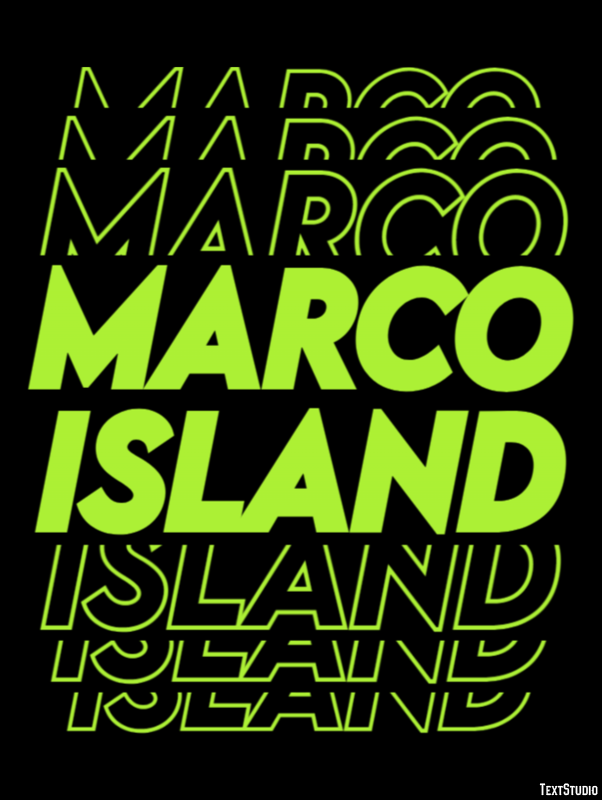 Marco Island Efeito de texto