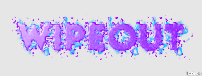 Wipeout Efekt tekstowy