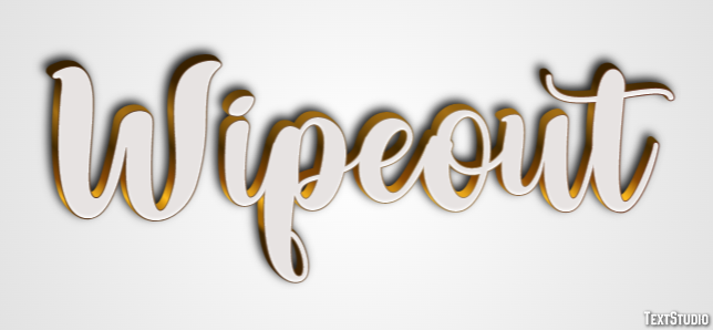 Wipeout Efekt tekstowy