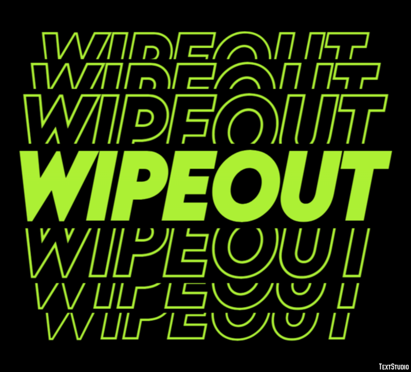 Wipeout Efekt tekstowy