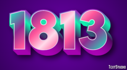1813 Text Effect