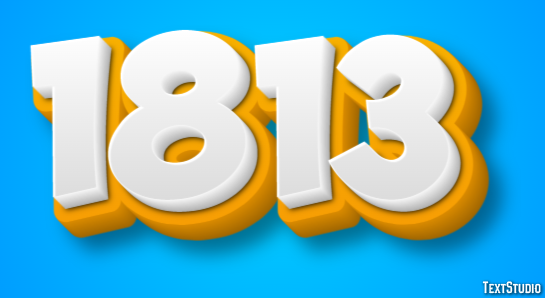 1813 Text Effect