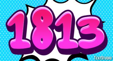 1813 Text effect
