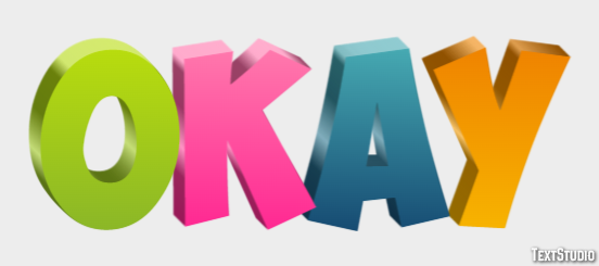 Okay Text Effect