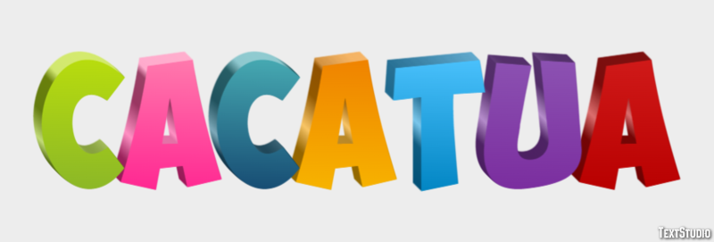 Cacatúa Эффект текста