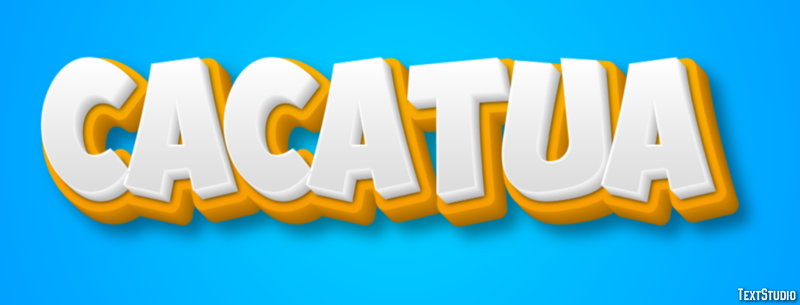 Cacatúa Efecto de texto