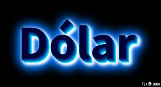 Dólar Efeito do texto
