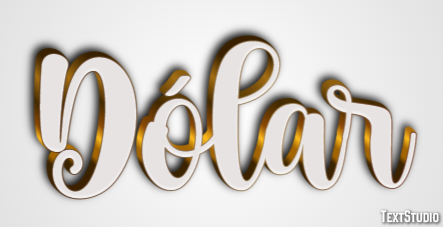 Dólar Efeito do texto