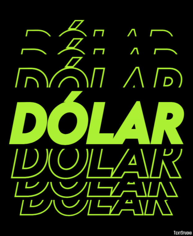 Dólar Efeito do texto