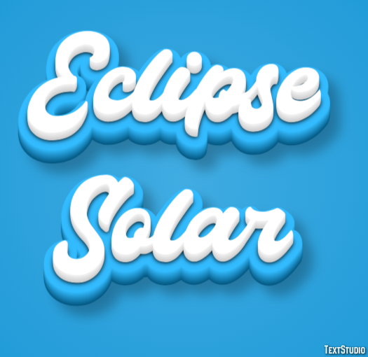 Eclipse Solar Tekst effect