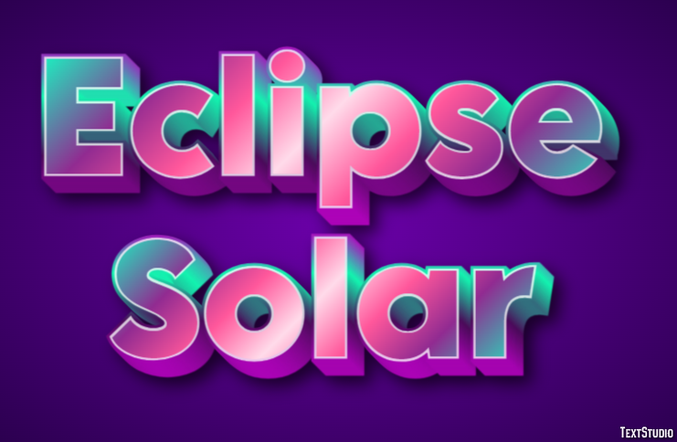 Eclipse Solar Tekst Effect