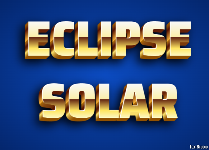 Eclipse Solar Tekst Effect