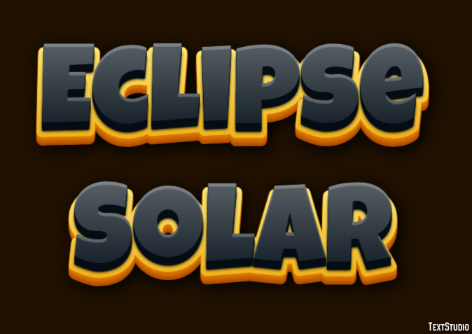 Eclipse Solar Tekst Effect