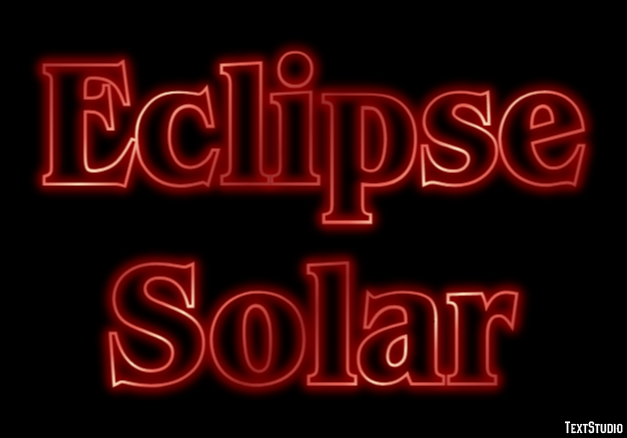 Eclipse Solar Tekst Effect