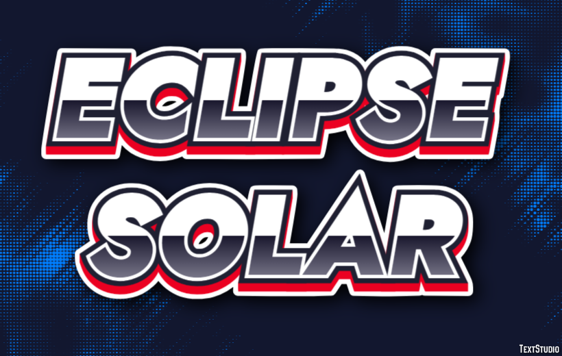 Eclipse Solar Tekst Effect