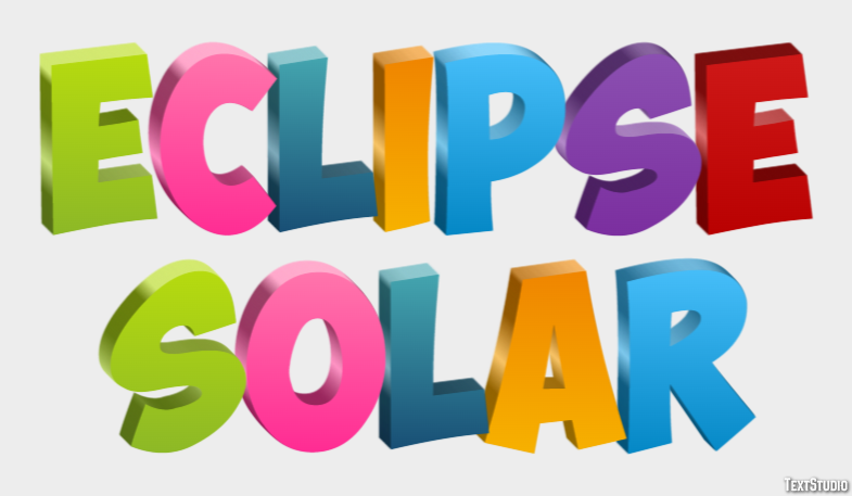 Eclipse Solar Tekst Effect