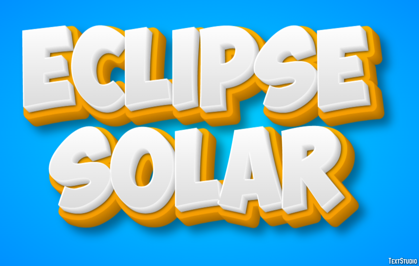 Eclipse Solar Tekst Effect