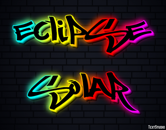Eclipse Solar Tekst Effect