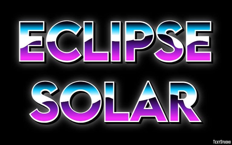 Eclipse Solar Tekst Effect