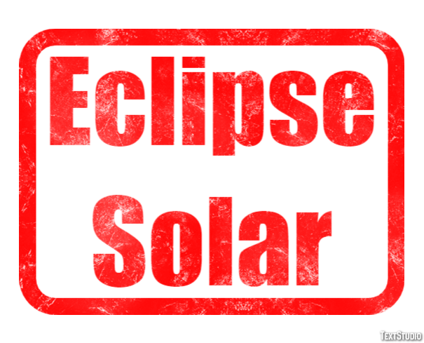 Eclipse Solar Tekst effect
