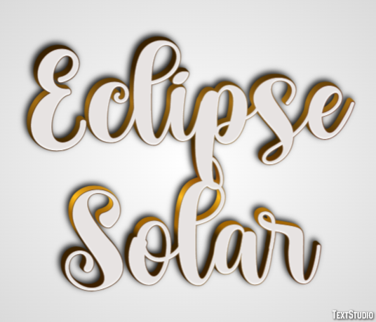 Eclipse Solar Tekst Effect