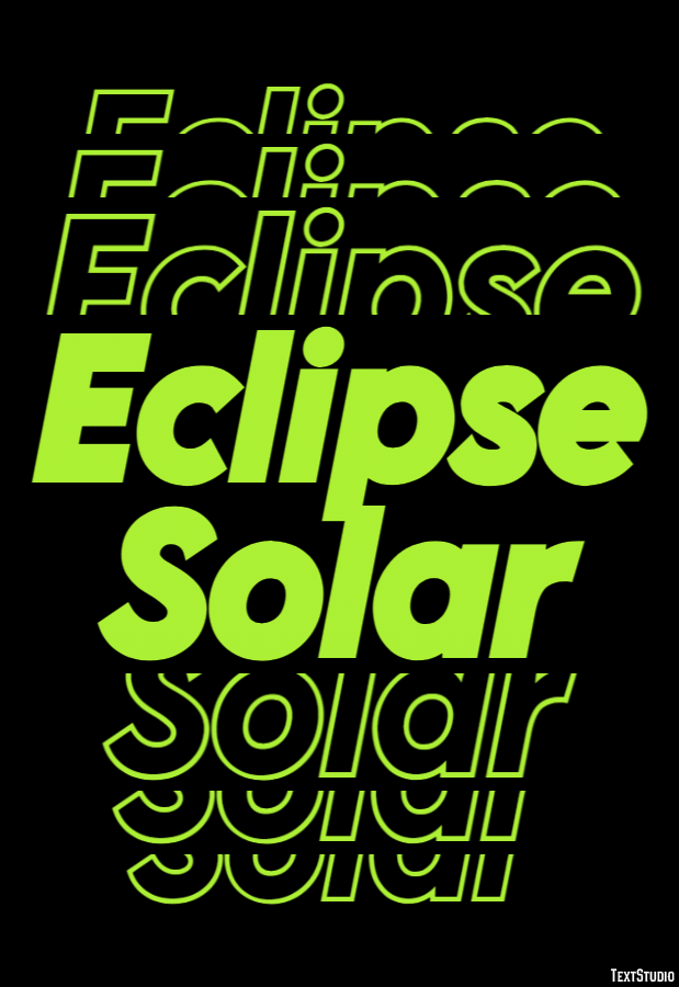 Eclipse Solar Tekst Effect
