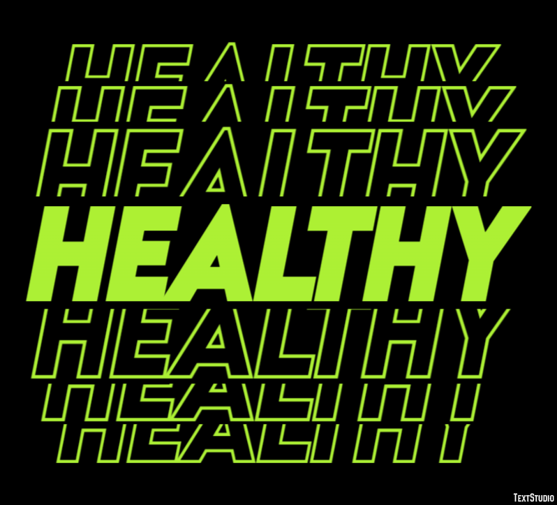 Healthy Эффект текста