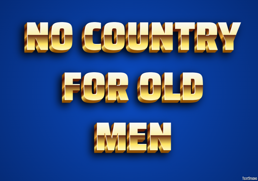 No Country for Old Men Text Effect