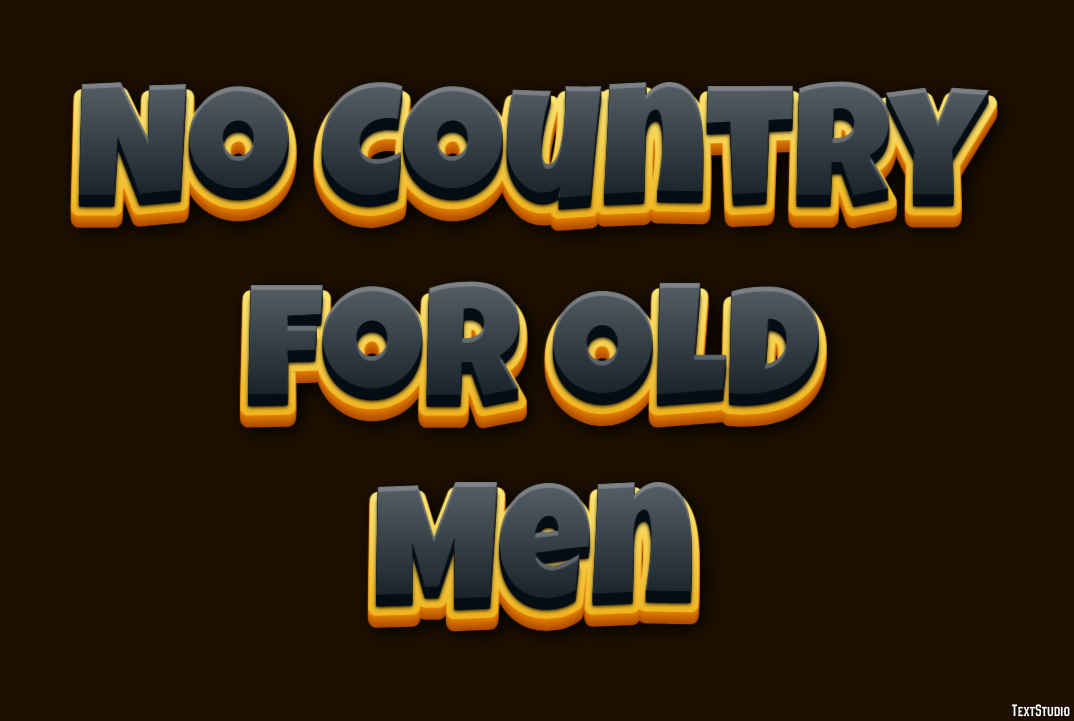 No Country for Old Men Text Effect