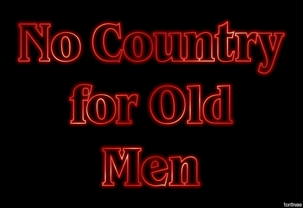 No Country for Old Men Text effect