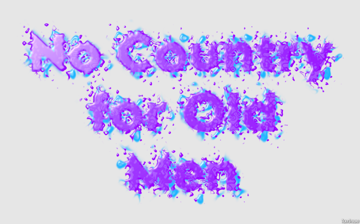 No Country for Old Men Text Effect