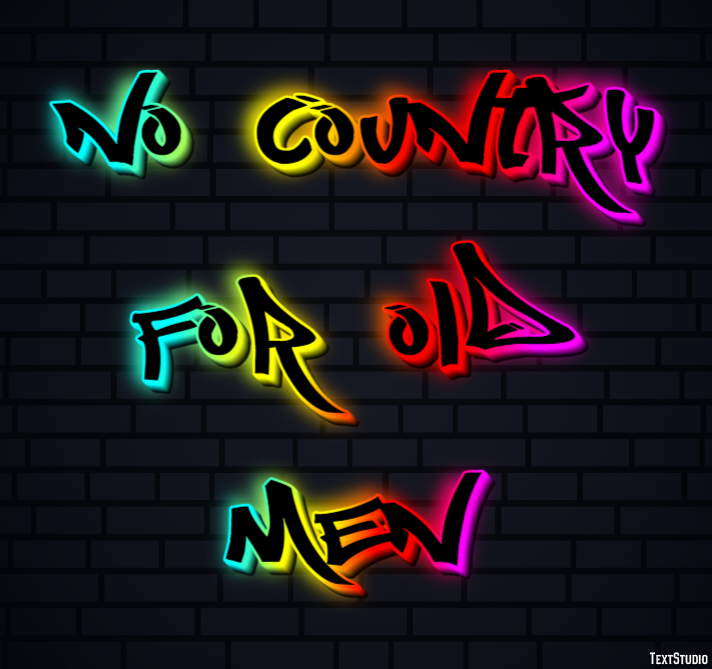 No Country for Old Men Text effect