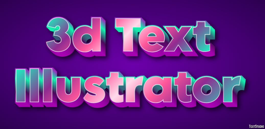 3d Text Illustrator Efecto de Texto