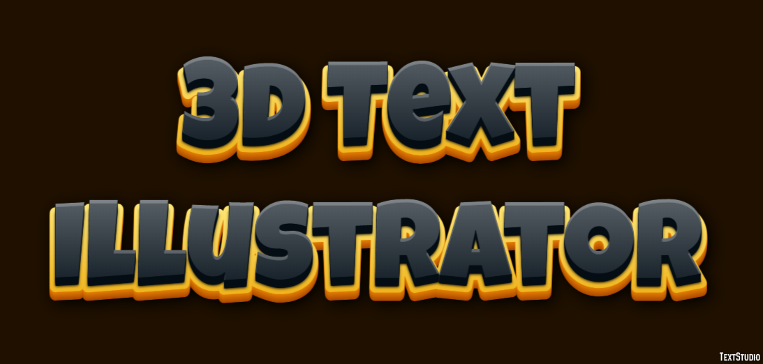 3d Text Illustrator Text Effect