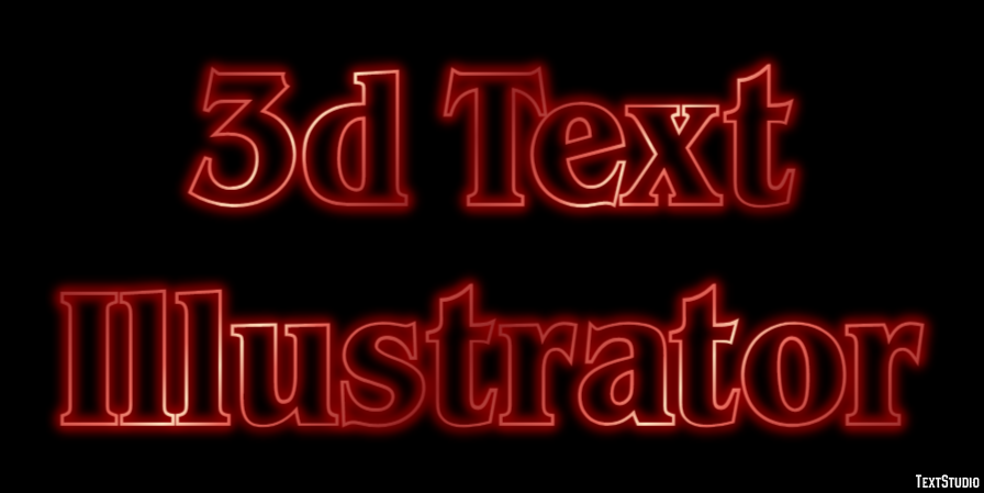 3d Text Illustrator Tekst effect