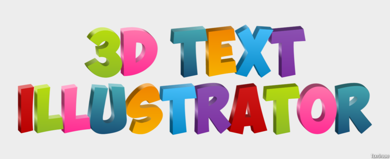 3d Text Illustrator Efecto de Texto