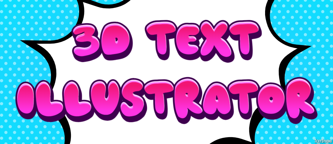 3d Text Illustrator Efeito de texto