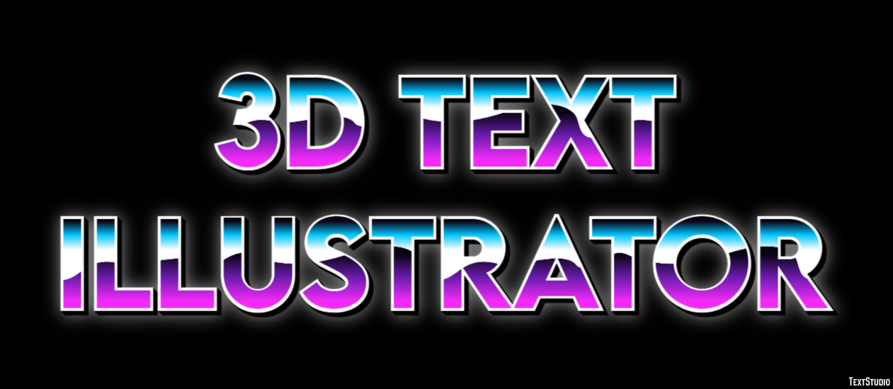 3d Text Illustrator Efeito de texto