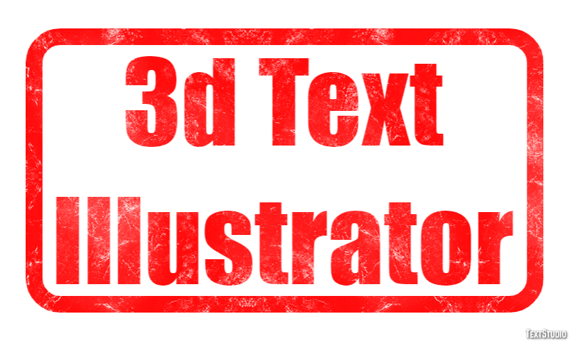 3d Text Illustrator Efeito de texto