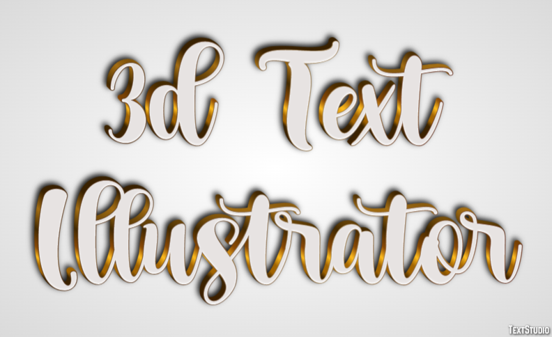 3d Text Illustrator Tekst effect