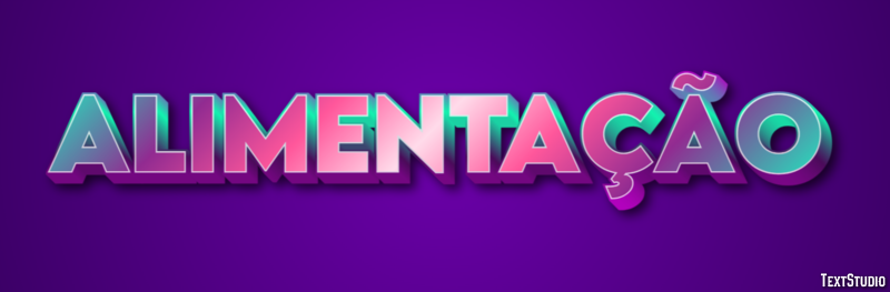 Alimentação Efeito de texto