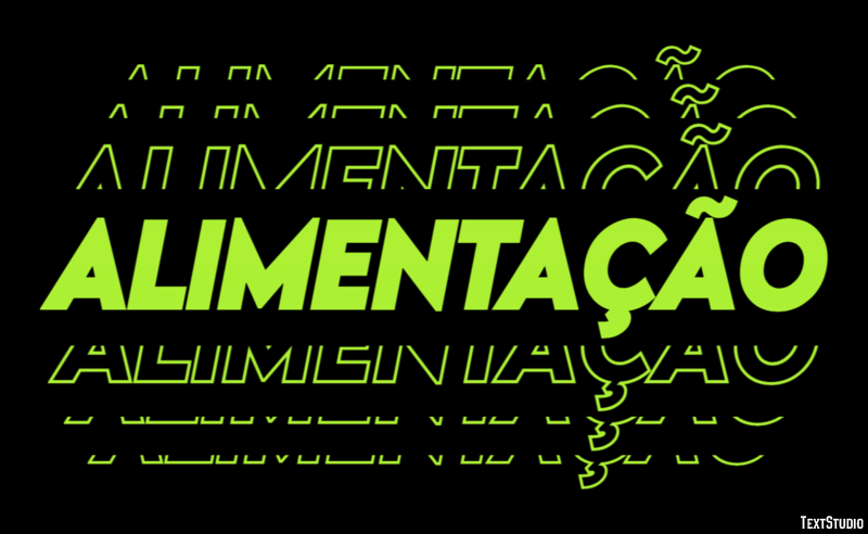 Alimentação Text effect