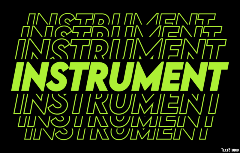 Instrument Эффект текста