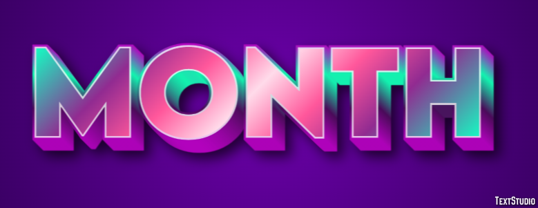 Month Text Effect